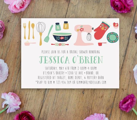 Kitchen Wedding Shower Invitations 2