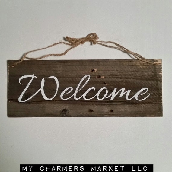 Welcome Sign Small Welcome Sign Wooden Welcome by ...