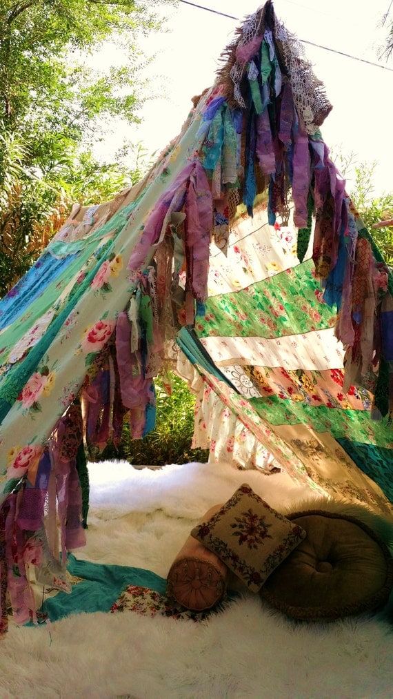for LEA! teepee vintage scarves Gypsy hippie patchwork bed canopy ...
