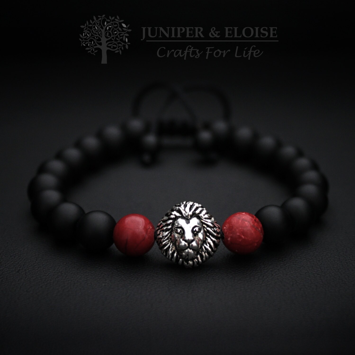Red Lion Bracelet 925 Silver Lion Jewelry For Men and Women