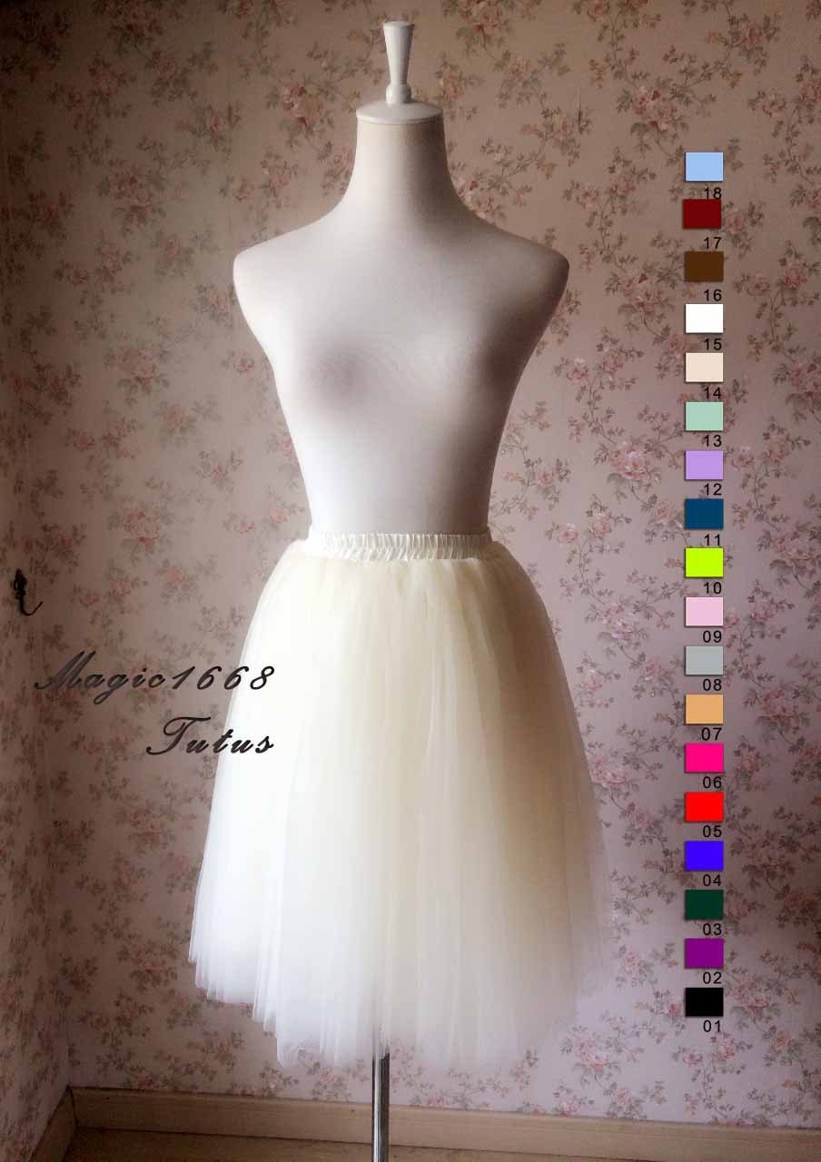 Ivory Tulle Skirt Adult Bachelorette Tutu Skirt Engagement Skirt Wedding Tutus Customized 3751