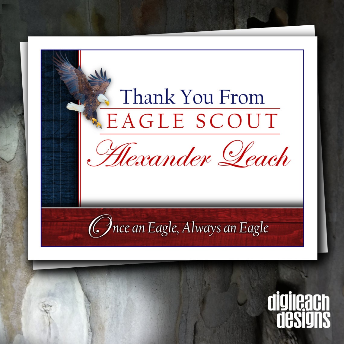 Eagle Scout Court of Honor Thank You Note: Eagle Family