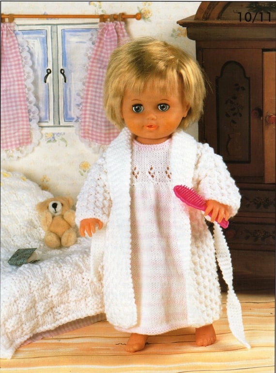 Baby dolls clothes knitting patterns for dolls nightdress
