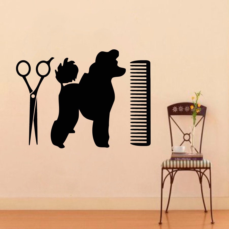 Pets Wall Decals Dog Grooming Salon Decal Vinyl Sticker Puppy