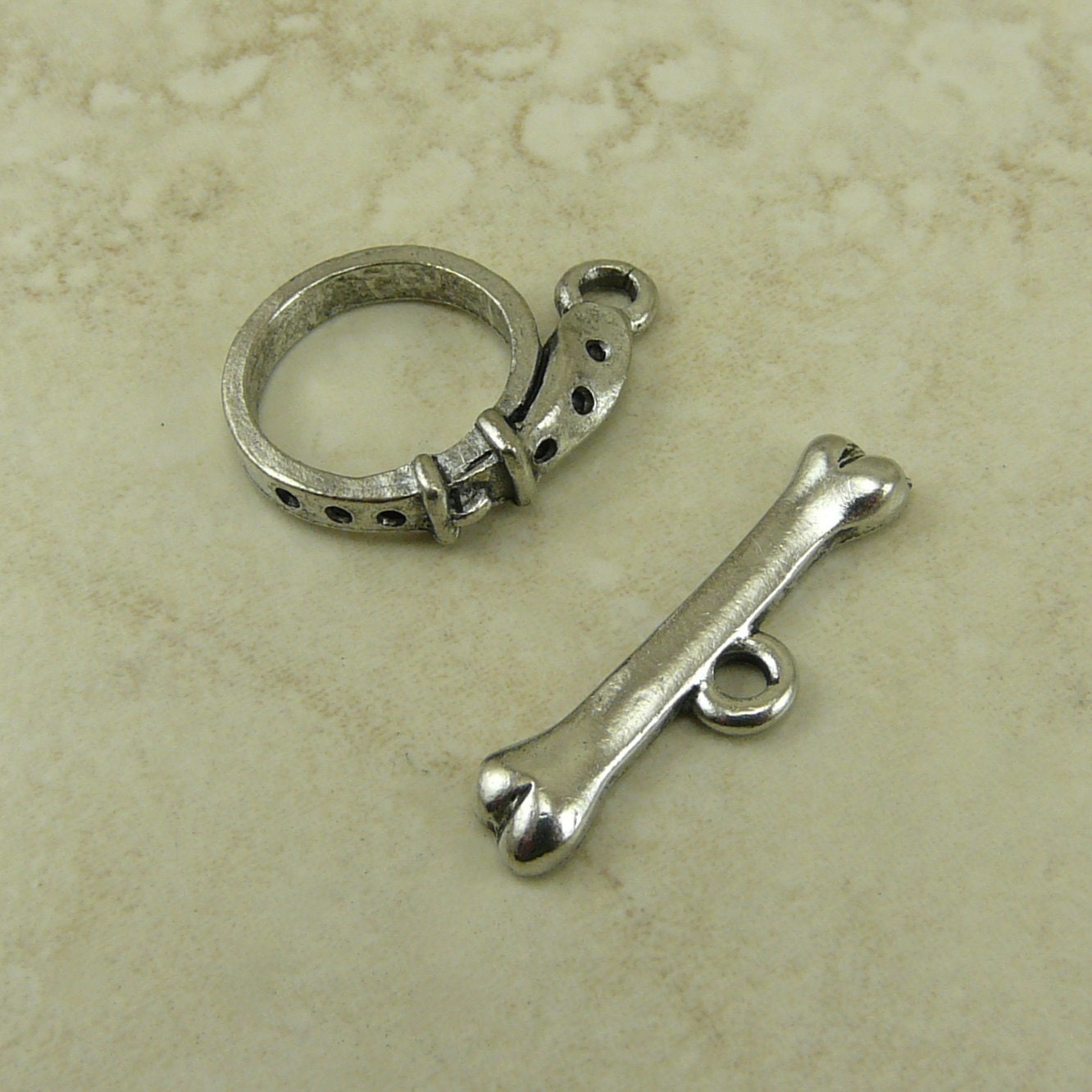 1 Dog Collar and Bone Toggle Clasp Dog Canine Mans Best