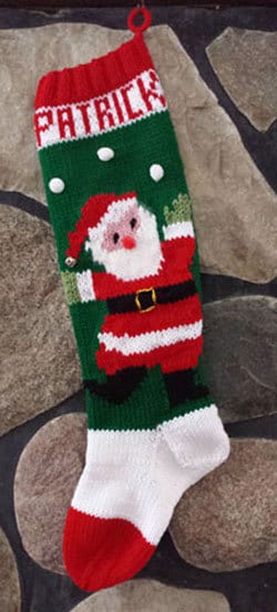 vintage knitted christmas stocking juggling santa vintage knitted christmas stocking juggling santa
