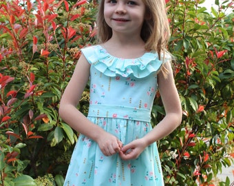 GIRLS DRESS PATTERN, automatic download, beautiful summer dress, perfect for a flower girl, includes photo tutorial, The Emma Rose Dress