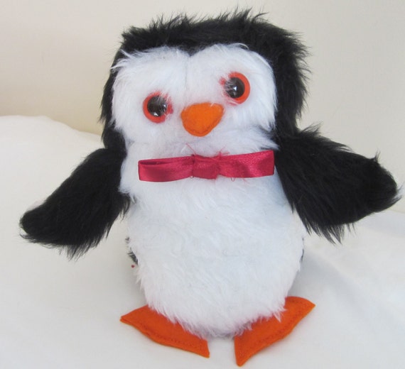 Percy Penguin Stuffed Toy, Black and White Cuddly, Shower Basket Item, Cool Tots Toy, Toddler Toy, Cool Tots Present, Toddler Special Gift.