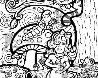 INSTANT DOWNLOAD Coloring Page Key To My Heart by RootsDesign