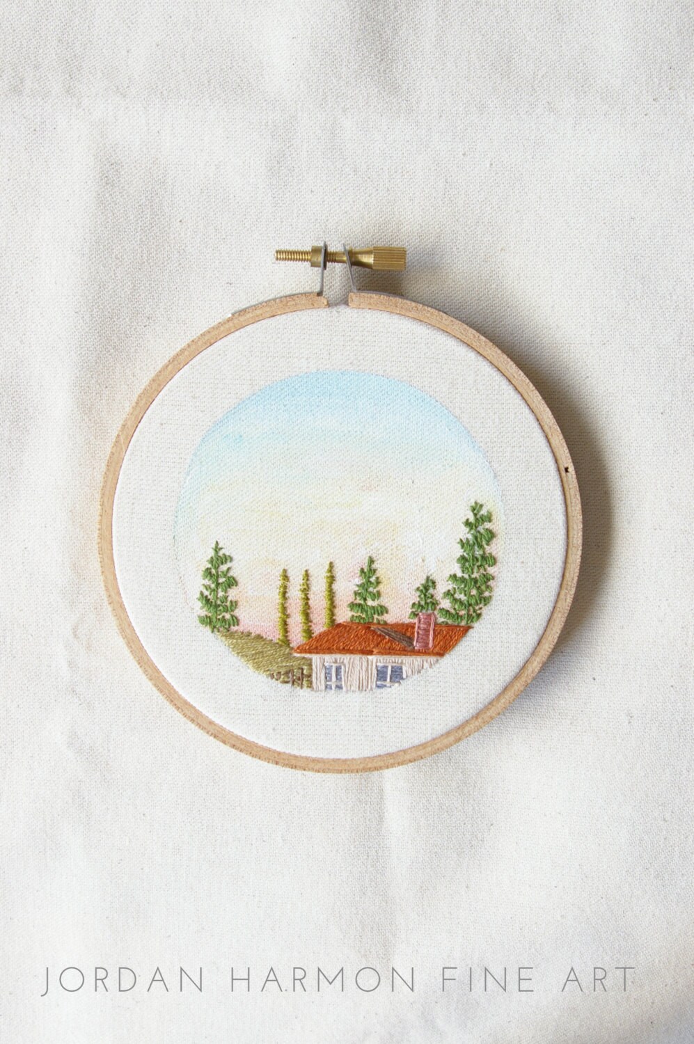 Sunrise by my Window Embroidery Art small home decor