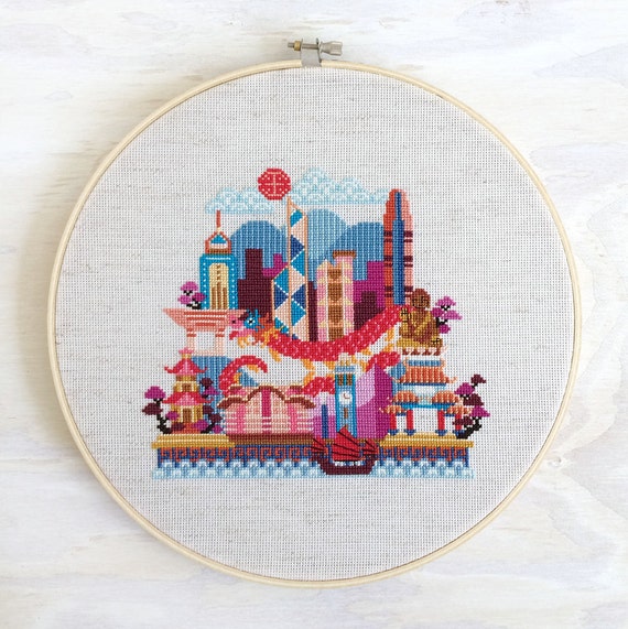 Pretty Little Hong Kong Satsuma Street Modern Cross Stitch