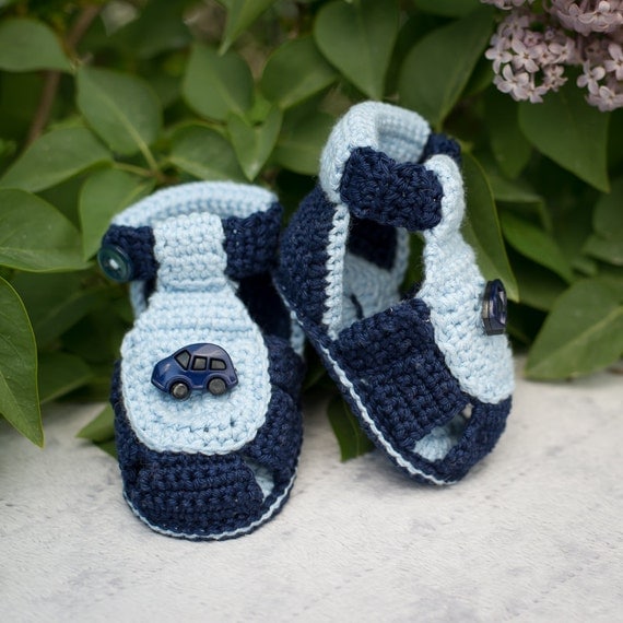 Items similar to Crochet Baby Boy Sandals. Crochet Sandals, Baby Boy