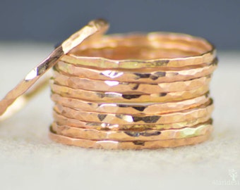 Rose Gold Ring, Stack Ring,Simple Ring,Rose Gold Band,Thin Rose Gold Ring,Rose Gold Stack Ring,Stacking Ring,Dainty Ring, Ring, 14k Filled