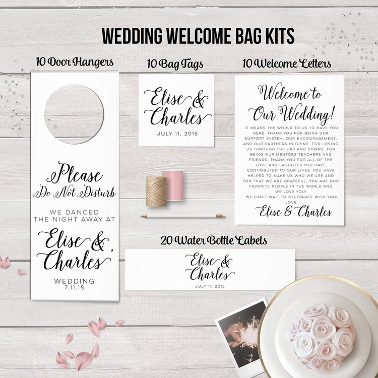 Wedding Bag Kit Destination Wedding by DesignedByME