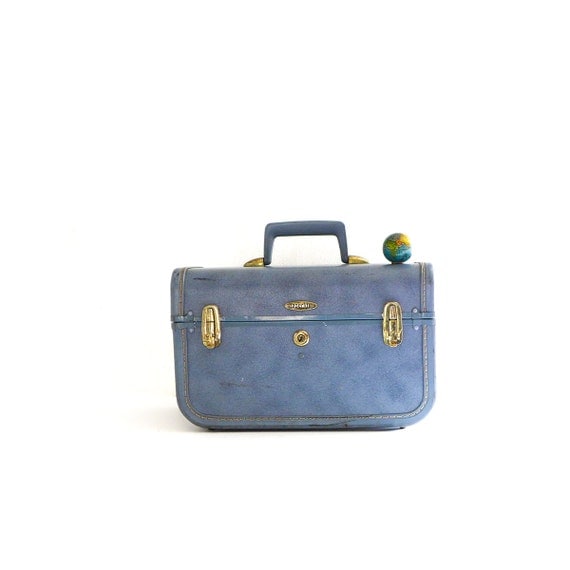 Vintage Train Case Small Vintage Suitcase Vintage by CafeChaCha