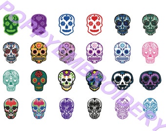 SUGAR SKULL Design for Embroidery machine / crane mexicain pour broderie machine / instant download