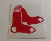 Red Sox Hanging Socks Logo Vinyl Decal