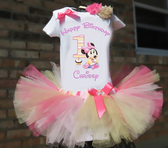 Baby Minnie Mouse First Birthday Outfit Baby by ...