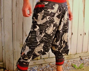 Big Koi Fish Hill Tribe Pants (Unisex) SM3KF