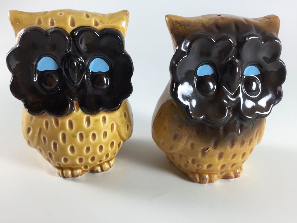 Vintage Owl Salt And Pepper Shakers 10