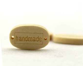 Handmade Supply - 6 PCS Wooden Bottons/ Handmade wooden bottons MK-16