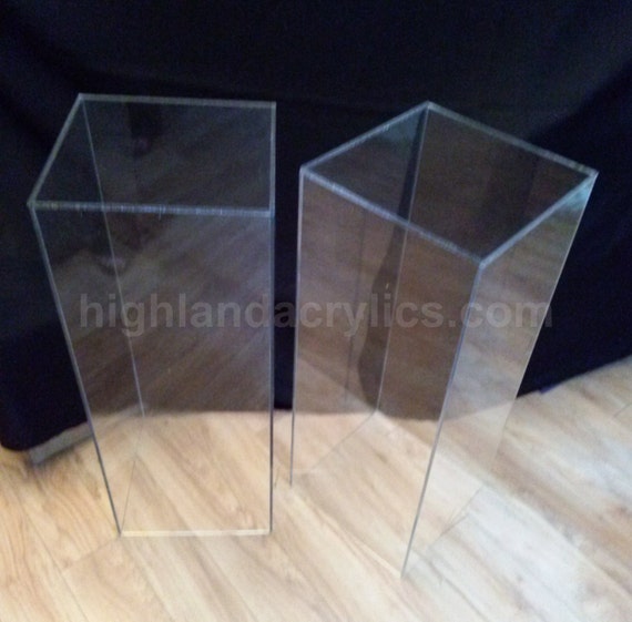 Acrylic Pedestal Stand Clear Lucite Furniture By Highlandacrylics