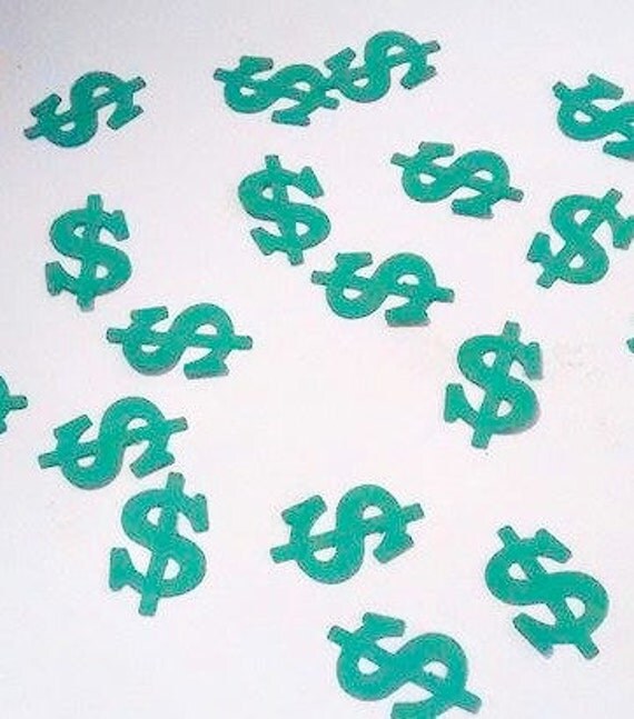 Money Confetti Cash Confetti Money Symbol Confetti Dollar