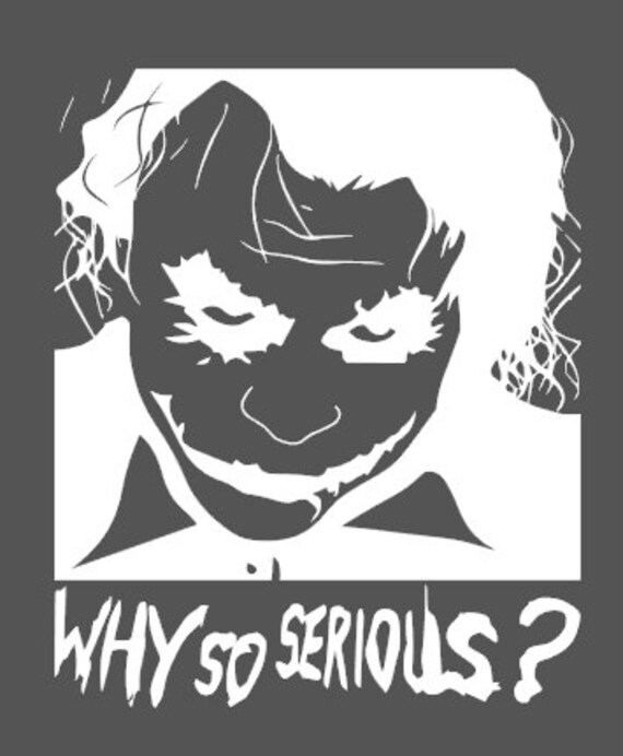 Items similar to Why so Serious? Joker.. Vinyl Car Window Decal