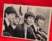 Original BEATLES Trading CARD With Repo Signature of George Harrison 2nd series #66