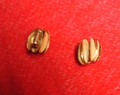 CARO VINTAGE Beige Cone Shaped Leaf Composed Earrings