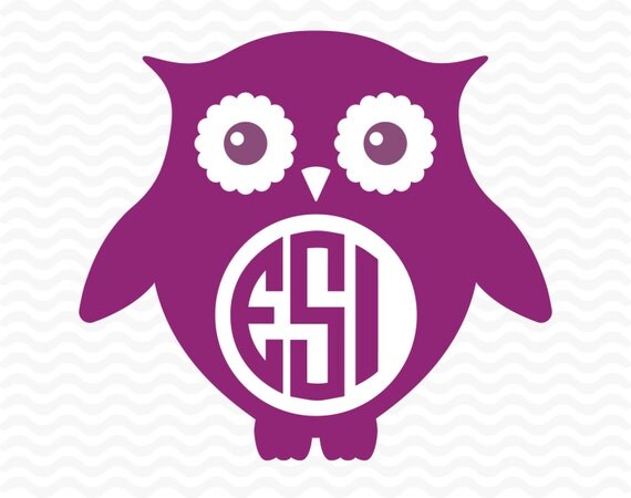 Download Owl monogram design SVG Studio 3 DXF and EPS by ESIdesignsdigital