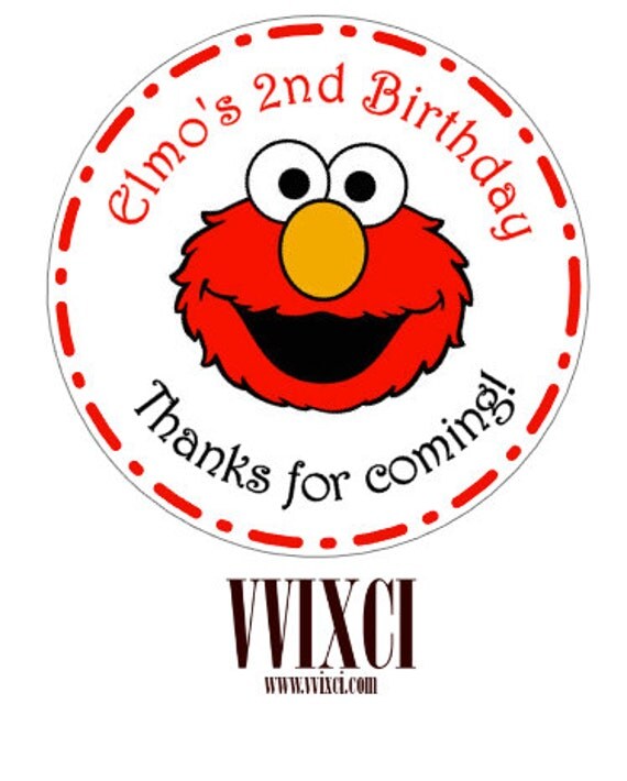 Custom Personalized Elmo Sticker Label Perfect for by VVIXCI