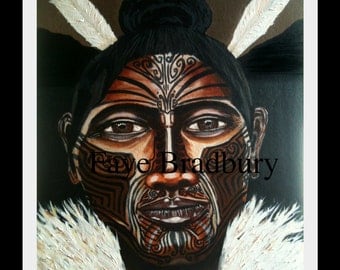 Small Maori: Fine Art Limited Edition SMALL giclee print