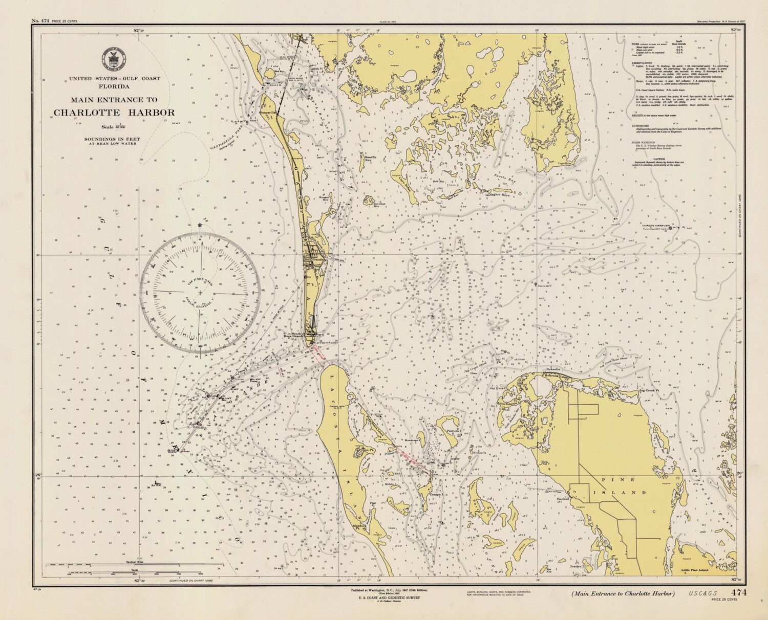 Charlotte Harbor Historical Map 1947   Il Fullxfull.788211629 R95v 