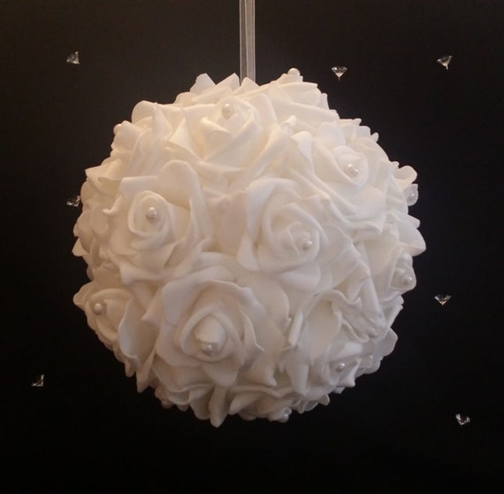 Wedding Kissing Ball White Kissing Ball by ElegantEventsBoutiqu