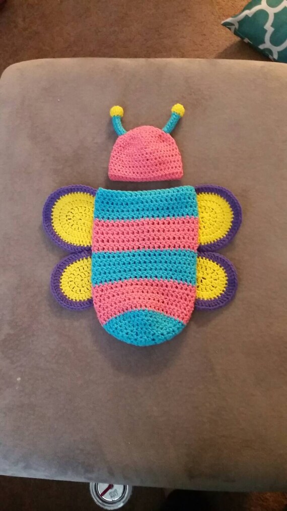 Newborn Butterfly Cocoon by CraftyCrochetArtist on Etsy