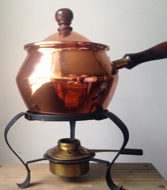 Vintage Bongusto Italy Copper Fondue Pot by UrbanMoonCollective