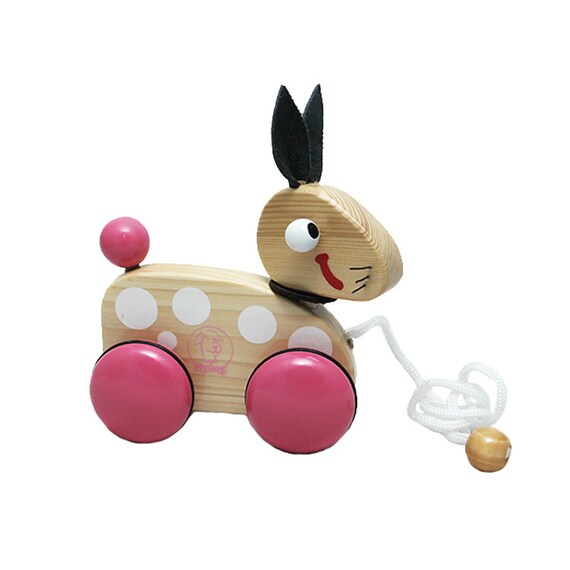 Wooden Pull Along Toy Rabbit