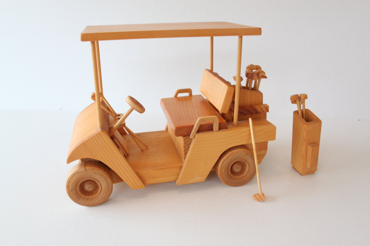 Wooden Model Golf Cart by StoneBarnWoodworking on Etsy