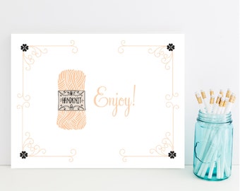 Handmade, Hand Knit Card - Card for Knitter