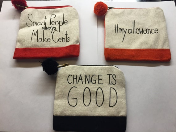 Items similar to Coin purse with sayings on Etsy