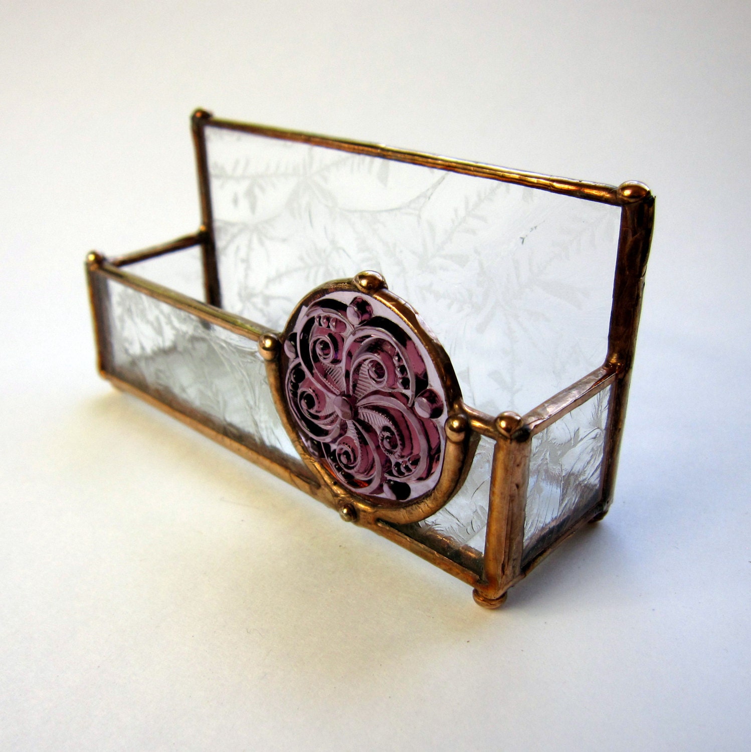 stained-glass-business-card-holder-handmade-with-glue-chip