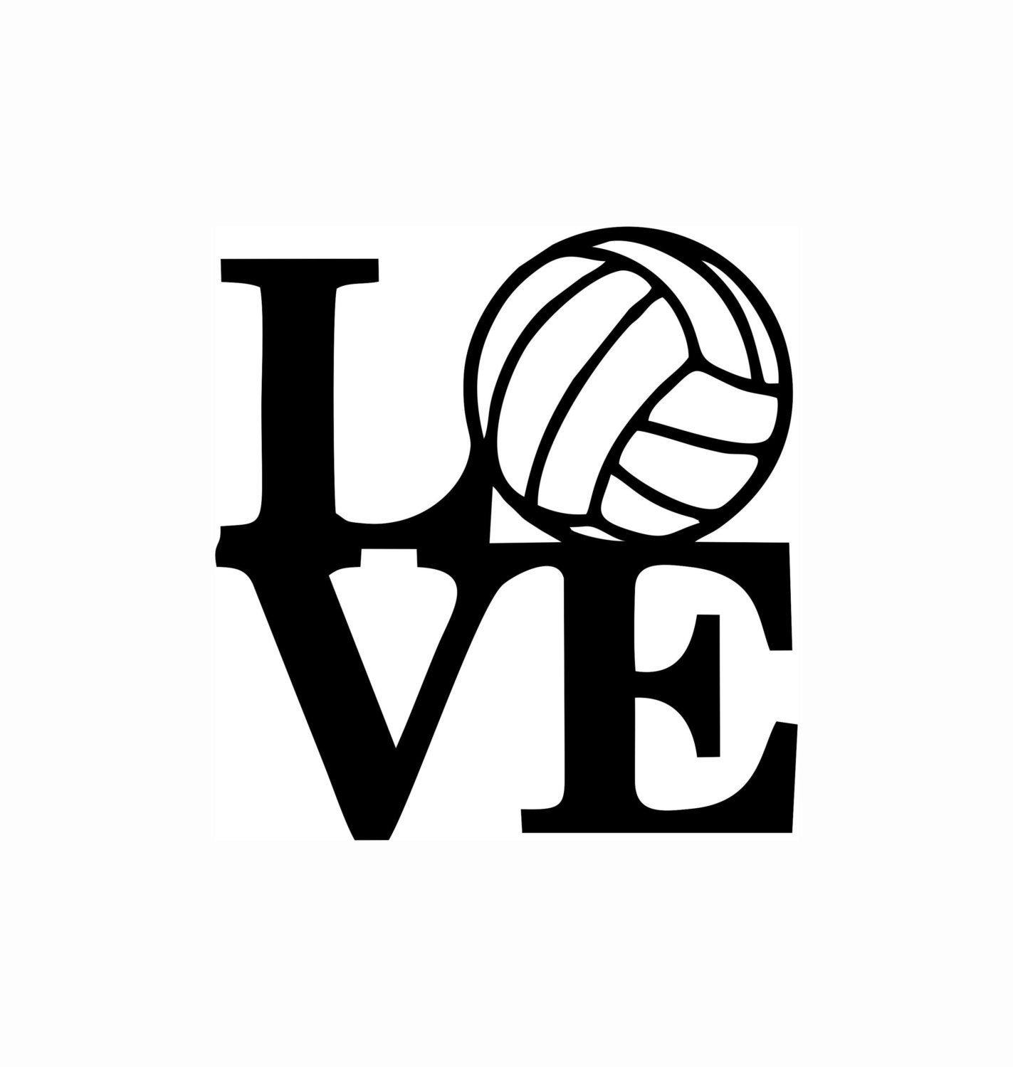 Love Volleyball Decal
