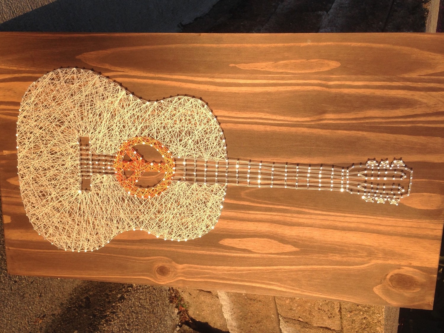 Acoustic Guitar String Art