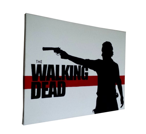 The Walking Dead Canvas Painting by MyStencilArt on Etsy
