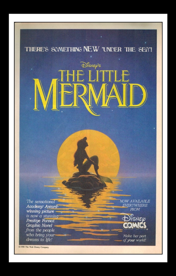 Vintage Print Ad 1990's : Disney's The Little Mermaid