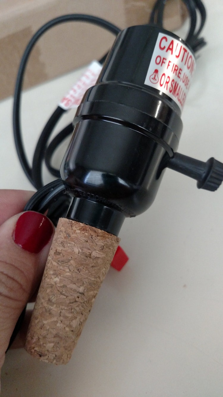 Cork Bottle Lamp Kit by BeTheLightCreations on Etsy