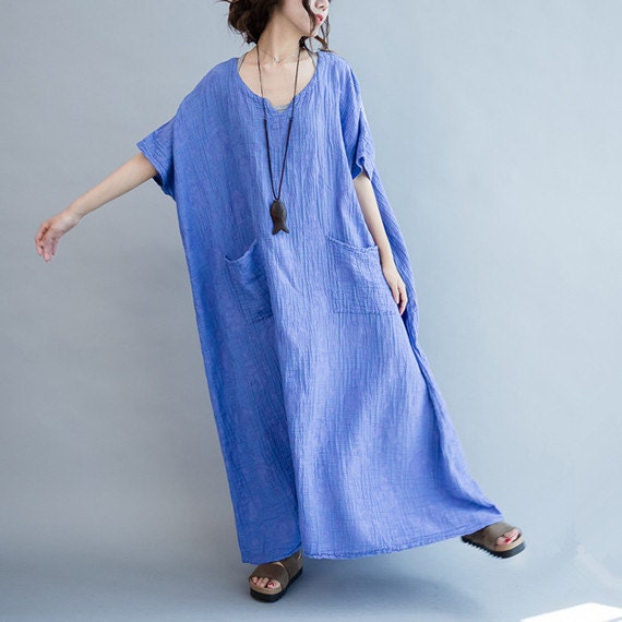 Linen Long Dress Maxi Dress by PrettyQualityDecor on Etsy
