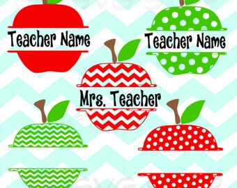 Split Apples SVG and studio files for Cricut, Silhouette, Vinyl Cutters and Screen Printing
