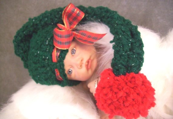 cap pattern stocking for newborn crochet hat,Christmas elf elf Newborn stocking Crochet Green baby hat, cap,